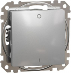 Switch, Sedna Design & Elements, 2-Pole, 10AX, PRO, aluminium SDD113102 | 3606481479266