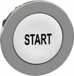 Head for non illuminated push button, Harmony XB4, flush mounted white flush caps pushbutton black m ZB4FA133 | 3606489580810