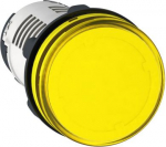 Monolithic pilot light, Harmony XB7, plastic, yellow, 22mm, integral LED, 110...120V AC XB7EV05GP | 3389119022804
