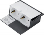 device casing for KDQ08/E04 with 2-gang 2-pole Schuko-socket-outlet, pure white GBES29010 | 4012002246207
