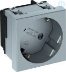 STD-D3AL Single socket outlet, grey, beveled 6120083 | 4012197255732