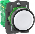 Transmitter, &Oslash;22mm plastic head, white cap. range of product: Harmony XB5 - device short name: XB5R - fixing collar material: plastic - mounting diameter: 22 mm. ZB5RTA1 | 3606480334573