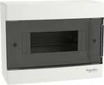 Consumer unit Easy9 EU, surface, 8 modules, 2 earth/neutral terminal blocks, smoked door EZ9EUC108 | 3606486370056