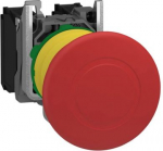 Emergency stop switching off, Harmony XB5, plastic, red mushroom 40mm, 22mm trigger latching push pu XB5AT845 | 3389110903751