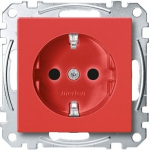 Socket-outlet 2P+E, 16A, Schuko, red, Merten System M MEG2300-0306 | 4042811138110