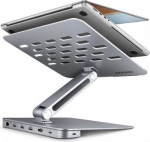 AXAGON Desk Mount | HMC-STND USB-C 5Gbps Stand and Hub 7in1 | Adjustable Height, Tilt | 10-16 " | Aluminum HMC-STND | 8595247908001