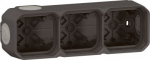 PLEXO 3 GANG BOX HORIZONTAL AND VERTICAL - ANTHRACITE 069603L | 3414971879904