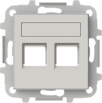 Color: Duna Cover plate for data outlets code: 2017.2, 2017.3, 2018, 2018.5, 2018.6 & 2018.8   Included:   - Mounting grid without claws   - Shutters   - Labeling area 2CLA851820A6201 | 8427238236131