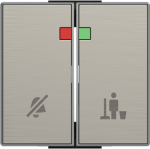 Color: Stainless Steel   Rocker for Bell push-button with DND/MUR indicator code: 8180.4 2CLA854440A1401 | 8427238224053
