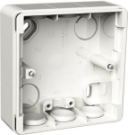 Mounting box, Exxact, surface mount, 1-gang, low, IP44, white WDE002851 | 3606480210068