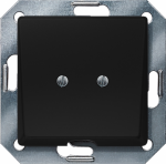 Outlet plate, 55x55mm, soft black, DELTA i-system 5TG2566-0SB | 4001869583754