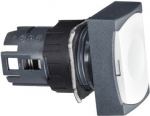 Head for non illuminated push button, Harmony XB6, white rectangular flush, 16mm, integral LED, spri ZB6DA1 | 3389110775488