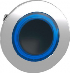 Head for illuminated push button, Harmony XB4, plastic, blue flush, 30mm, universal LED, spring retu ZB4FW963 | 3606489582760