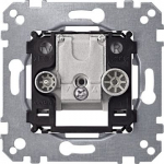 TV/FM socket, mechanism with fixing frame, Merten inserts MTN299203 | 3606485093185