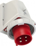 CEE-wall mounted plug 4x32A (3P+PE) 6h IP67 red 5242-6KV | 9003399305313