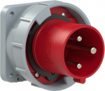 CEE-flanged plug 3x63A (2P+PE) 9h IP67 POWER TWIST red 633-9 | 9003399031069