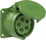 CEE-flanged socket 5x16A (3P+N+PE) 2h IP44/IP54 70x70 green 315-2 | 9003399045103