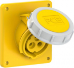 CEE-flanged socket 3x16A(2P+PE) 4h IP67 92x100 sloping yellow 4132-4 | 9003399137587