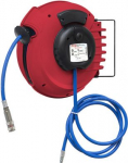 Schlauchaufroller 12m Polyurethan Schlauch 8x12mm<br>kompl mit Kupplung und Steckt&uuml;lle<br>Geh&auml;use: rot 42164 | 9003399153594