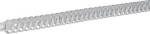 Flexible slotted panel trunking Polyamid halogenfree 20mm L&auml;nge=0,5m light grey M5691 | 4012740104388