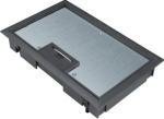 hinged cover Q08 for 4 devices, flooring 12 mm, frame Polyamid deep black KDE04089005 | 4012002247242