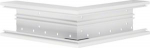 External corner of base profile for BR 70x100mm of PVC in pure white R89229010 | 4012740209953
