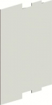 Horizontal plastic bulkhead, field width 2 (500 mm), color similar to RAL 7035, not arc fault-proof, for partitioning from neighboring module, distributor field, meter field. Partition wall slides in the cover mount of the neighboring module. 2CPX039 ...