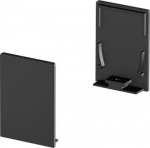 High end caps for the GRAZIA 20 standard surface-mounted profile in anodised aluminium, white and black. Package contents: 2 pieces. 1000570 | 4024163188623