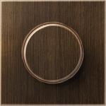 Metal centre plate with knob for dimmer, antique brass, LS KNX ME1940AT | 4011377113701