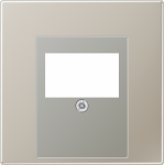 Metal cover plate for Audio/USB socket, stainless steel, LS ES2969T | 4011377748507