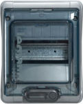 Plexo3 cabinet 6 modules surface mounting IP65 IK09 with PE+N terminal blocks 601976 | 3245066019765