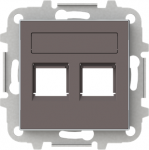 Color: Taupe Cover plate for data outlets code: 2017.2, 2017.3, 2018, 2018.5, 2018.6 & 2018.8   Included:   - Mounting grid without claws   - Shutters   - Labeling area 2CLA851820A6301 | 8427238236148