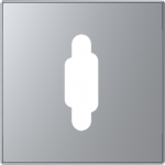 Color: SilverCover plate for VGA connection unit code: 8155.5 2CLA855550A1301 | 8427238148366
