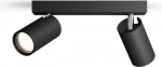 Ceiling/wall spotlight Idris, GU10, 2x5W, IP44, black 929004103601 | 8720169298996