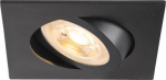 NEW TRIA&reg; 68, recessed ceiling light, square, max. 10W GU10, black 1007372 | 4024163276177