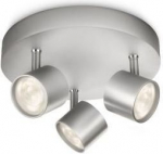 Triple spotlight STAR plate/spiral aluminium 3x4.5W SELV 13.5W 2700K 1500Lm IP20 915004146401 | 8718291444893