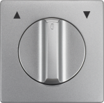 Cover plate for shutter toggle switch with symbol Up/Down, platinum metallic, DELTA style 5TG1360-1 | 4001869385426