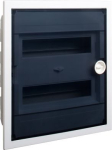 Plastic consumer unit, flat transparent door, flush-mounted, IP40, 3 row, 3x12 modules 101531 | 8592765015327
