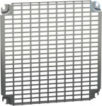 Monobloc perforated plates H400xW400mm with universal perforations 11x26mm. range of product: Mounting accessories - accessory / separate part type: mounting&nbsp;plate - device application: multi-purpose - mounting location: direct fixing on backstuds, s ...