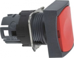 Head for non illuminated push button, Harmony XB6, red rectangular flush, 16mm, integral LED, spring ZB6DA4 | 3389110775518