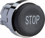 Head for non illuminated push button, Harmony XB4, black projecting pushbutton &Oslash;22 mm spring return ZB4BL234 | 3389110887891