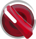 Head for illuminated selector switch, Harmony XB4, metal, red handle, 22mm, universal LED, 2 positio ZB4BK1243 | 3389110890440