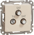 TV/SAT/ SAT ending 4db, Beige, Sedna SDD112481S | 3606481466587