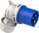 CEE Industrial plug angled 3x16A (2P+PE) 6h IP44 TWIST blue/grey 8023-6 | 9003399333187