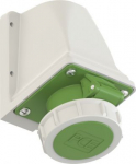 CEE-wall mounted socket 3x16A (3P) 2h 24/42VAC 300Hz IP66/IP67 TWIST, green 1832-2V | 9003399684258