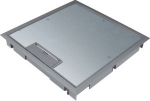 hinged cover Q08 for 8 devices, flooring 5 mm, frame Polyamid steel grey KDQ08057011 | 4012002247259