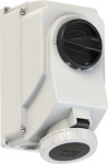 CEE-switched interlocked socket 4x32A (3P+PE) 7h IP66/IP67, white 75242-7 | 9003399026027