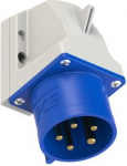 Wall mounted plug 5x32A (3P+N+PE) 9h IP44 blue 525-9 | 9003399061189