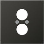 Centre plate for Audio socket, &Oslash;18.5mm, anthracite, LS AL2962-2AN | 4011377012820