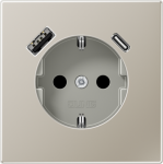 SCHUKO socket with USB type AC ES1520-15CA | 4011377214071
